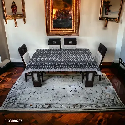 Stylish Black Polyester 3D Printed Table Cloth-thumb4