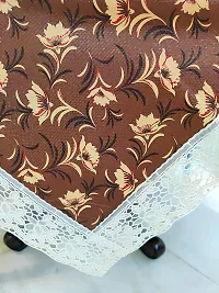 Stylish Brown Polyester 3D Printed Table Cloth-thumb3