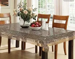 Stylish Silver Polyester 3D Printed Table Cloth-thumb3