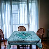 Stylish Blue Polyester Printed Table Cloth-thumb2