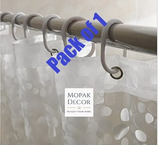 Mopak Decor AC Daimond Curtain, Shower Curtains, Transparent curtains  PVC Plastic Thickness 0.15mm, 60 x 54 Inches (5 Feet Lengh x 4.5 Feet Width), Pack of 1 with 8 Hooks
