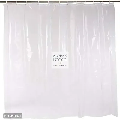 Mopak Decor AC Clear Curtain, Shower Curtains, Transparent curtains  PVC Plastic Thickness 0.15mm, 60 x 54 Inches (5 Feet Lengh x 4.5 Feet Width), Pack of 1 with 8 Hooks-thumb2