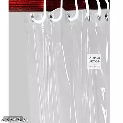 Mopak Decor AC Clear Curtain, Shower Curtains, Transparent curtains  PVC Plastic Thickness 0.15mm, 60 x 54 Inches (5 Feet Lengh x 4.5 Feet Width), Pack of 1 with 8 Hooks-thumb4