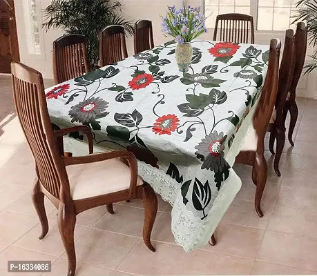 Mopak Decor  Table Cover 3D Medium Size 2 to 4 Seater 40*60 Grey Black Leaf Dot Table Cover Printed Table Cover with Lace-thumb3