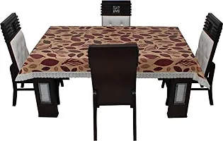 Mopak Decor  Table Cover 3D Medium Size 2 to 4 Seater 40*60 Maroon Leaf  Table Cover Printed Table Cover with Lace-thumb2