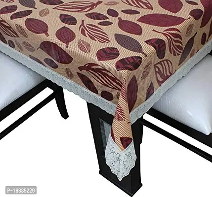 Mopak Decor  Table Cover 3D Medium Size 2 to 4 Seater 40*60 Maroon Leaf  Table Cover Printed Table Cover with Lace-thumb2