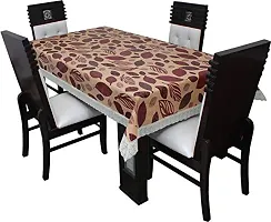 Mopak Decor  Table Cover 3D Medium Size 2 to 4 Seater 40*60 Maroon Leaf  Table Cover Printed Table Cover with Lace-thumb4