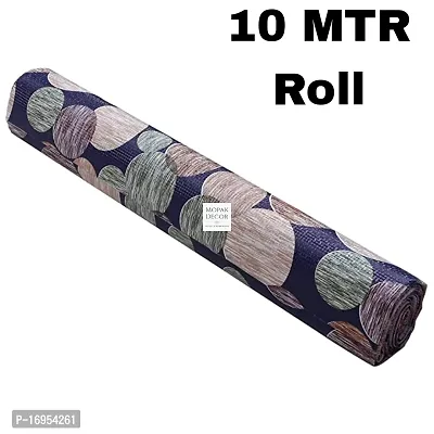 MD 10 Meter Rectangular Long Shelf Liner, Blue Multicircle , Sheet Roll / Mat for Drawer, shelf roll kitchen mat, Kitchen Roll, Slab Roll, Drawer roll  Antislip Mat, Size - 45 x 1000 cm