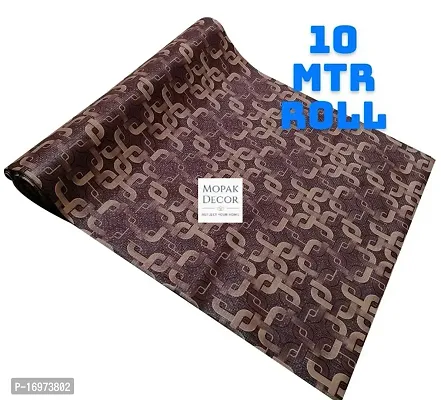 MD 10 Meter Rectangular Long Shelf Liner, Brown Hatkadi , Sheet Roll / Mat for Drawer, shelf roll kitchen mat, Kitchen Roll, Slab Roll, Drawer roll  Antislip Mat, Size - 45 x 1000 cm