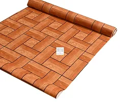 MD 9 Meter Rectangular Long Shelf Liner,Brwn Wooden, Sheet Roll / Mat for Drawer, shelf roll kitchen mat, Kitchen Roll, Slab Roll, Drawer roll  Antislip Mat, Size - 45 x 900 cm-thumb1