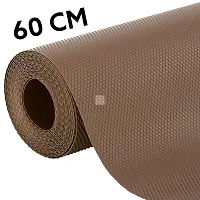 Mopak Decor (Brown) Size - 60cm x 150cm Multipurpose Super Strong EVA Anti-Slip Bathroom Kitchen Cabinet Drawer Shelf Mat Liner Sheets Roll, Fridge Mat, Table Mat-thumb1