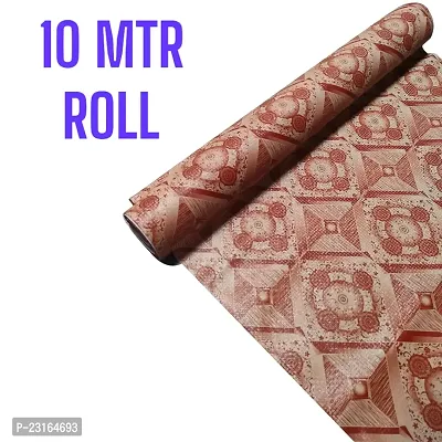 MD 10Meter Rectangular (Brown Round Box) Long Shelf Liner, Sheet Roll / Mat for Drawer, shelf roll kitchen mat, Kitchen Roll, Slab Roll, Drawer roll  Antislip Mat, Size - 45 x 1000 cm