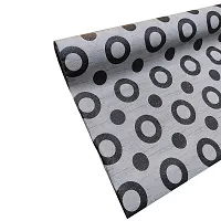 MD 10Meter Rectangular Long Shelf Liner, Sheet Roll / Mat for Drawer, shelf roll kitchen mat, Kitchen Roll, Slab Roll, Drawer roll  Antislip Mat, Size - 45 x 1000 cm (Grey Black Circle)-thumb2