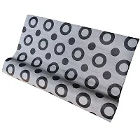 MD 10Meter Rectangular Long Shelf Liner, Sheet Roll / Mat for Drawer, shelf roll kitchen mat, Kitchen Roll, Slab Roll, Drawer roll  Antislip Mat, Size - 45 x 1000 cm (Grey Black Circle)-thumb3