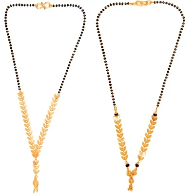 Women's Beautiful Alloy Mangalsutra (18 inch) (Pack of 2)