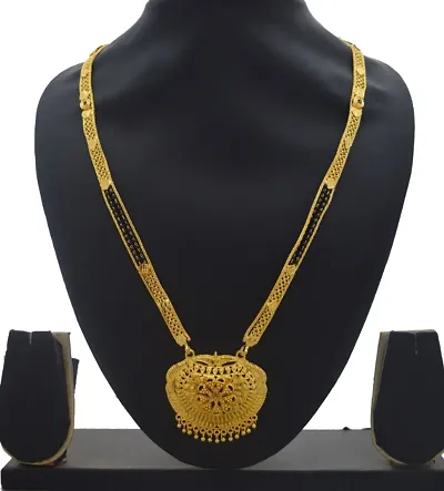 Trendy Designer Alloy Gold Plated Mangalsutra Set