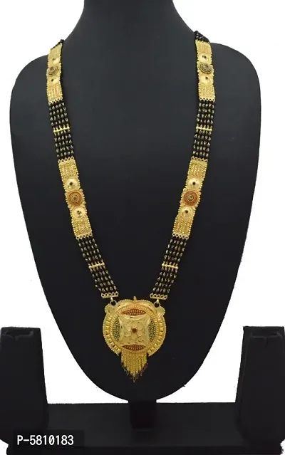 RADHEKRISHNA imitation 5 line chain with golden meenakri pendal mangalsutra of best quality-thumb0