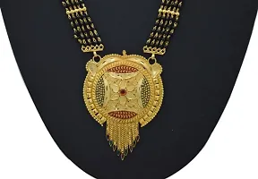 RADHEKRISHNA imitation 5 line chain with golden meenakri pendal mangalsutra of best quality-thumb1