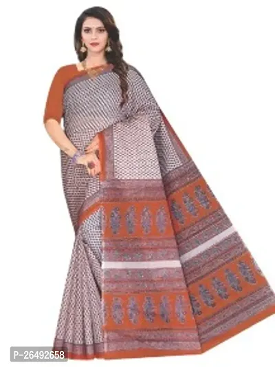 Designer Cotton Saree Without Blouse For Women-thumb0