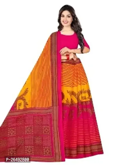 Designer Cotton Saree Without Blouse For Women