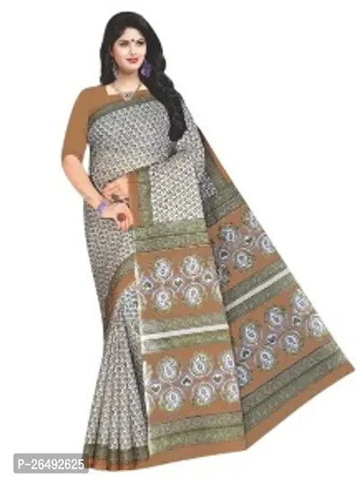 Designer Cotton Saree Without Blouse For Women-thumb0