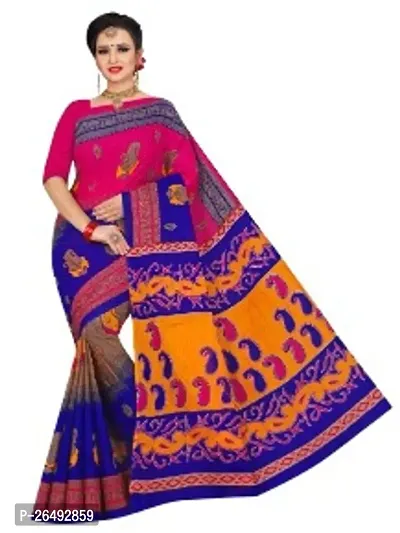 Designer Cotton Saree Without Blouse For Women-thumb0