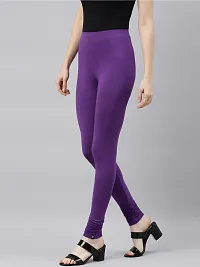 Classic Cotton Solid Leggings for Women-thumb3