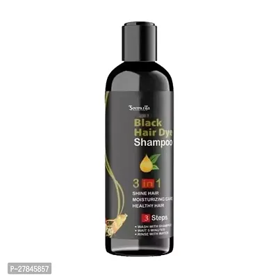 Classic 3 in 1 Hair Dye Instant Black Hair Shampoo for Women  Men 100ml ,Black-thumb0