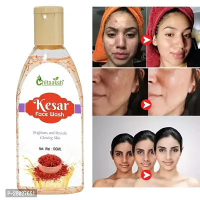 Chitaaksh Kesar Face Wash For Skin Lightening  Tan Removal 100ml-thumb0