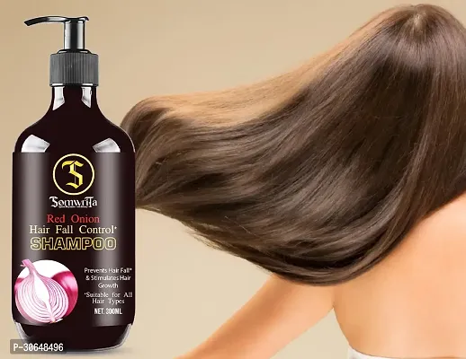 SOMWRITA Red Onion Black Seed Oil Strong, Smooth and Silky, Anti Dandruff Shampoo (300ml) pack of 1