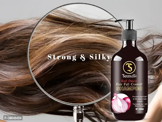 SOMWRITA Red Onion Black Seed Oil Strong, Smooth and Silky, Anti Dandruff Shampoo (300ml) pack of 1