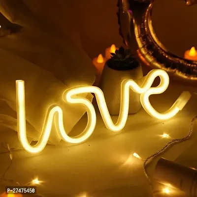 Xenith Neon Love Sign Light Led Love Art Dorm Decor Sign-Wall Decor-Table Decor For Valentines Gift Girls Room Kids Room Living Room House Bar Pub Hotel Beach Recreational Battery And Usb Powered Light (Warm White)-thumb5