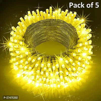 Xenith 40 Feet Long Led Power Pixel Serial String Light, 360 Degree Light In Bulb | 8 Mode Copper Led Pixel String Light For Home Decoration, Diwali, Christmas, Indoor Outdoor Decoration (Warm White, Pack Of 5)