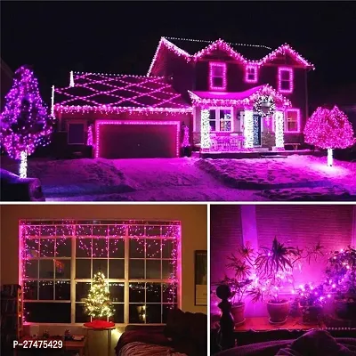 Xenith 52 Feet Long 62 Led Power Pixel Serial String Light, 360 Degree Light In Bulb | Copper Led Pixel String Light For Home Decoration, Diwali, Christmas, Indoor Outdoor Decoration (Pink, Pack Of 3)-thumb2