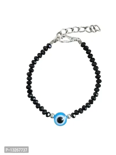 Lumen Latest Stylish Blue Evil Eye Bracelet With Black Motii Design Bracelet For Womens And Girls.