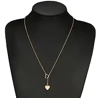 Lumen Stylish Golden Drop Bar Double Chain Necklace for Women and Girls Personalized Fashion Necklace Simple Metal Long Alloy Necklace-thumb3