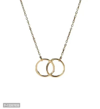 Buy Lumen Latest Stylish Double Circle Neck Chain Golden Colour For Girls  And Womens. Online In India At Discounted Prices