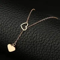 Lumen Stylish Golden Drop Bar Double Chain Necklace for Women and Girls Personalized Fashion Necklace Simple Metal Long Alloy Necklace-thumb4