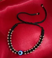 Lumen latest Stylish Black Thread Evil Eye With Silver Beads Bracelet For Girls | Boys | Men | Women.-thumb2