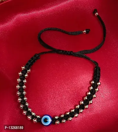 Lumen latest Stylish Black Thread Evil Eye With Silver Beads Bracelet For Girls | Boys | Men | Women.-thumb3