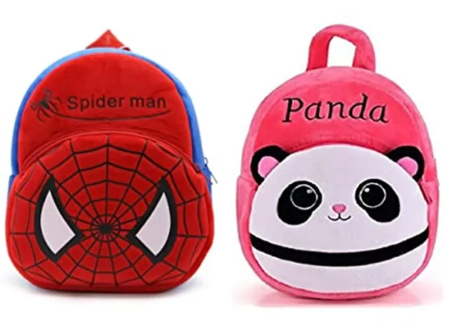Cartoon Theme School Bags for Kids Pack of 2