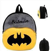 Mickey  Batman Combo School Cartoon Bag, Soft Material Plus Backpack Childrens Gifts Boy/Girl/Baby School Bag For Kids, (Age 2 to 6 Year) School Bag (Pack of 2)-thumb1