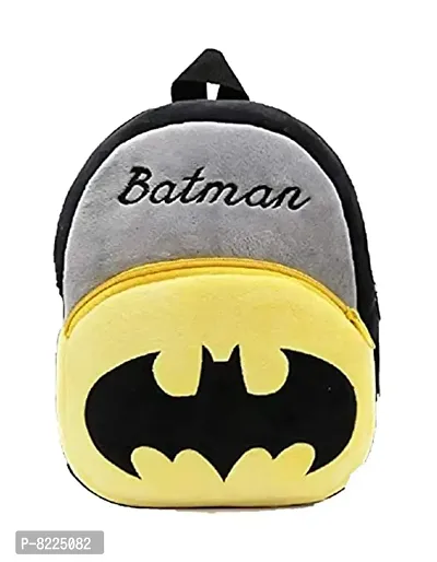 Batman  Spiderman Combo School Cartoon Bag, Soft Material Plus Backpack Childrens Gifts Boy/Girl/Baby School Bag For Kids, (Age 2 to 6 Year) School Bag (Pack of 2)-thumb2