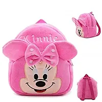 Minnie Pink amp; Minnie Pink Combo School Cartoon Bag, Soft Material Plus Backpack Childrens Gifts Boy/Girl/Baby School Bag For Kids, (Age 2 to 6 Year) School Bag (Pack of 2)-thumb2