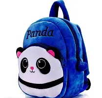 Panda Blue  Strawberry Combo School Cartoon Bag, Soft Material Plus Backpack Childrens Gifts Boy/Girl/Baby School Bag For Kids, (Age 2 to 6 Year) School Bag (Pack of 2)-thumb3