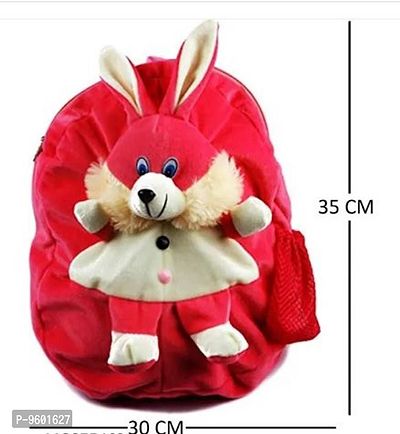 2Pcs Attractive Bag Elephant And Red Rabbit Bag Soft Material School Bag For Kids Plush Backpack Cartoon Toy | Childrens Gifts Boy/Girl/Baby/ Decor School Bag For Kids(Age 2 to 6 Year) and Suitable F-thumb2