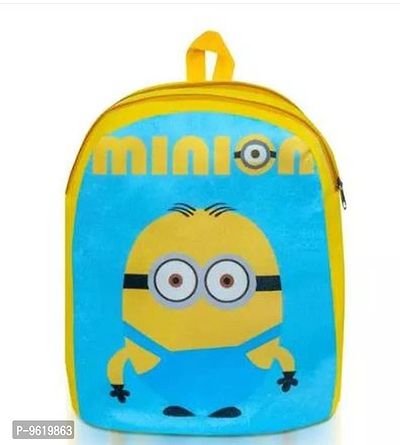 Bags present Soft Quality Minion Bag for kids School Bag/soft plush cartoon baby Boys/Girls Suitable For Nursery , LKG , UKG  Play school childrens/Low Price in world/Multicolor, 14 L