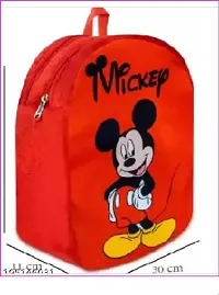 Mickey  Princess Cartoon Kids School Bag, Cute and funny kid bag Soft Cloth Bag, Plush Cartoon Baby Boys/Girls (Age 2 to 6 Years) Pack of 2-thumb1