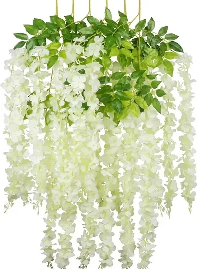 Samriddhi Artificial Flower for Home Decoration Plants Plastic Flowers Decor Items Decorative Flowers Hanging Bunch Creepers Garlands Leaves for Vase Wedding Room