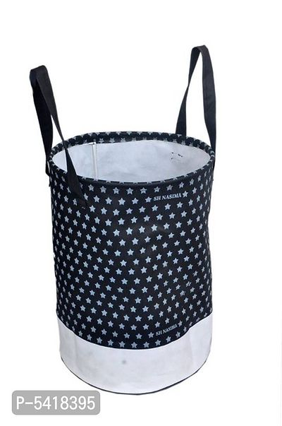 SH NASIMA MANUFACTURER 45 L STAR, Black Laundry Basket  (Non Woven) PCAK OF 01-thumb2